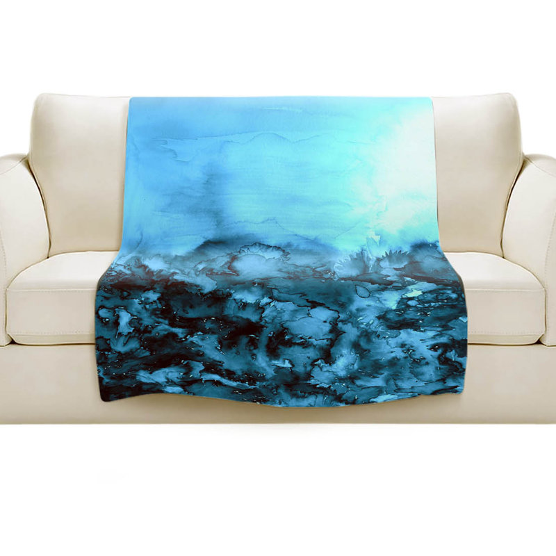 Couverture sherpae turquoise doux à l’oeil, l 68 po x L 80 po