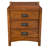 3-drawer Solid Wood Nightstand with USB Chargers