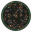 Tapis décoratif noir à motif floral noir-820567673