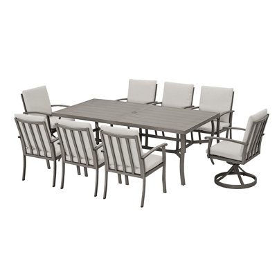 84'' Rectangular Outdoor Dining Set with Cushions