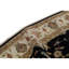 Tapis noir / ivoire / or en laine noué à la main de conception unique 9 pi 1 po x 12 pi
