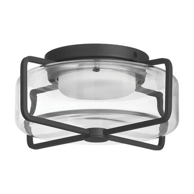 Extérieur, 10 po, noir sable, verre transparent