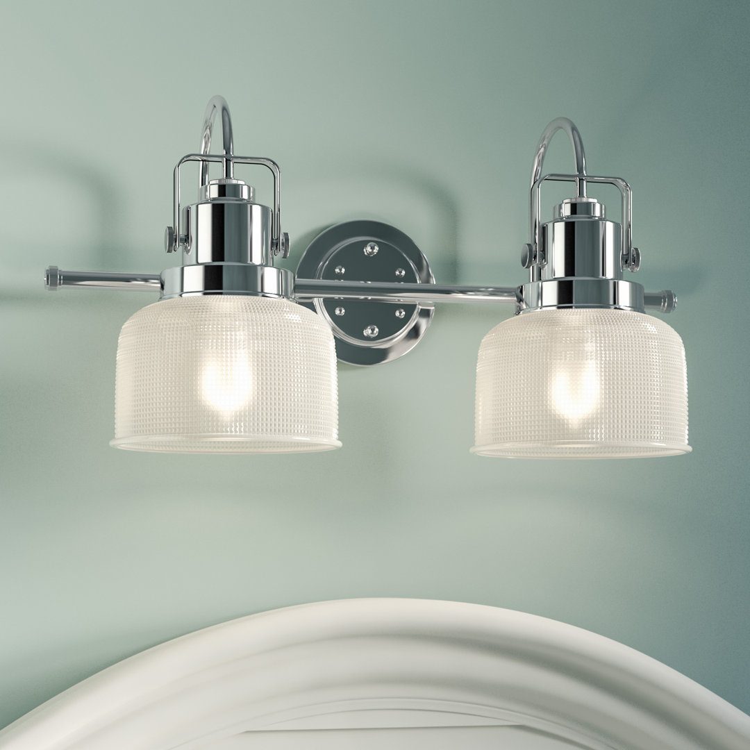 Rosser 2-Light Dimmable Vanity light Breakwater Bay