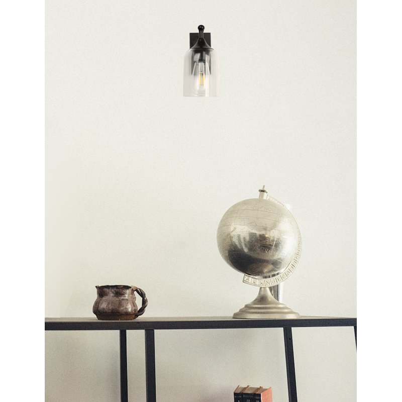 Aleyda Black Industrial Style Metal 1-light Wall Sconce