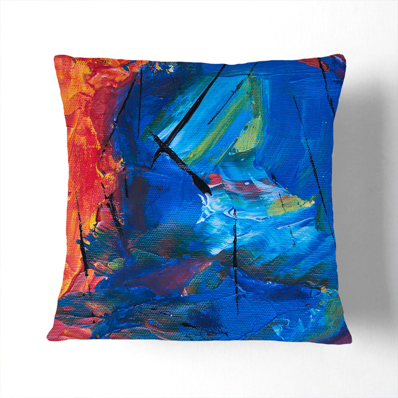 Abstract Square Cushion, 40 x 40 cm, White