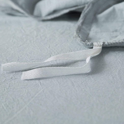 Ensemble de housse de couette en coton de couleur unie Stonewashed