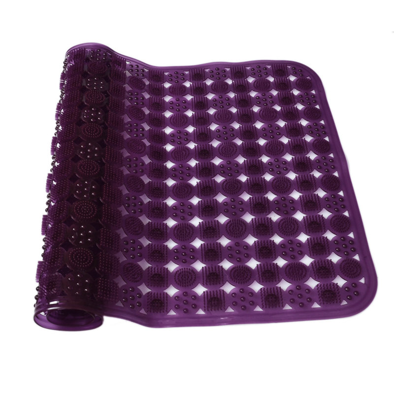 Aaleigha Non-Slip Shower Mat, Purple