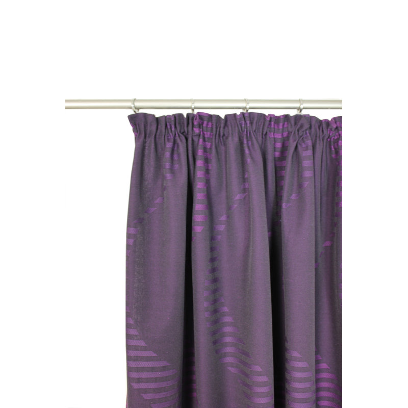 Pearson Pencil Pleat, Single Curtain, opaque, Purple, 132cm Width x 255cm Drop