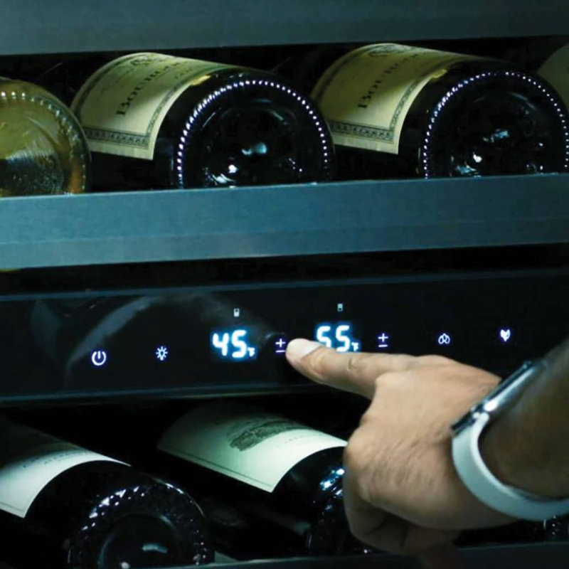 XO Appliance Dual Zone 23.88'' Built-In 46 Bottle Wine Refrigerator, Left Handed