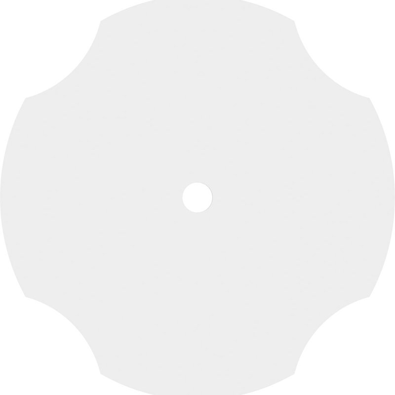 Médaillon de plafond contemporain en PVC de qualité architecturale 14 po x P 1 po x P 4 3/4 po x P 1 po