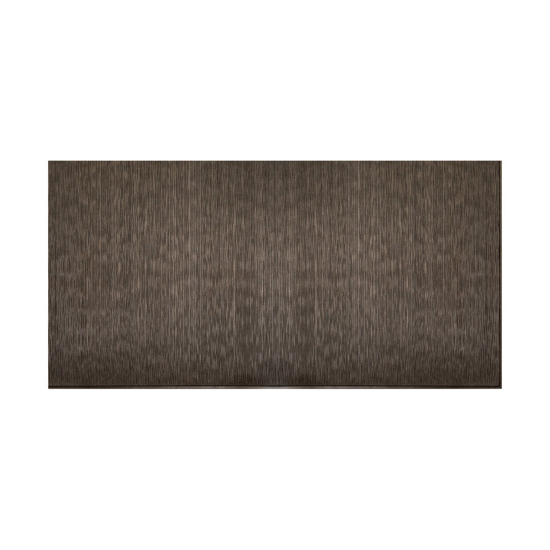Panneau mural décoratif vertical en vinyle 4 pi x 8 pi FASÄDE Ripple, Étain fumé
