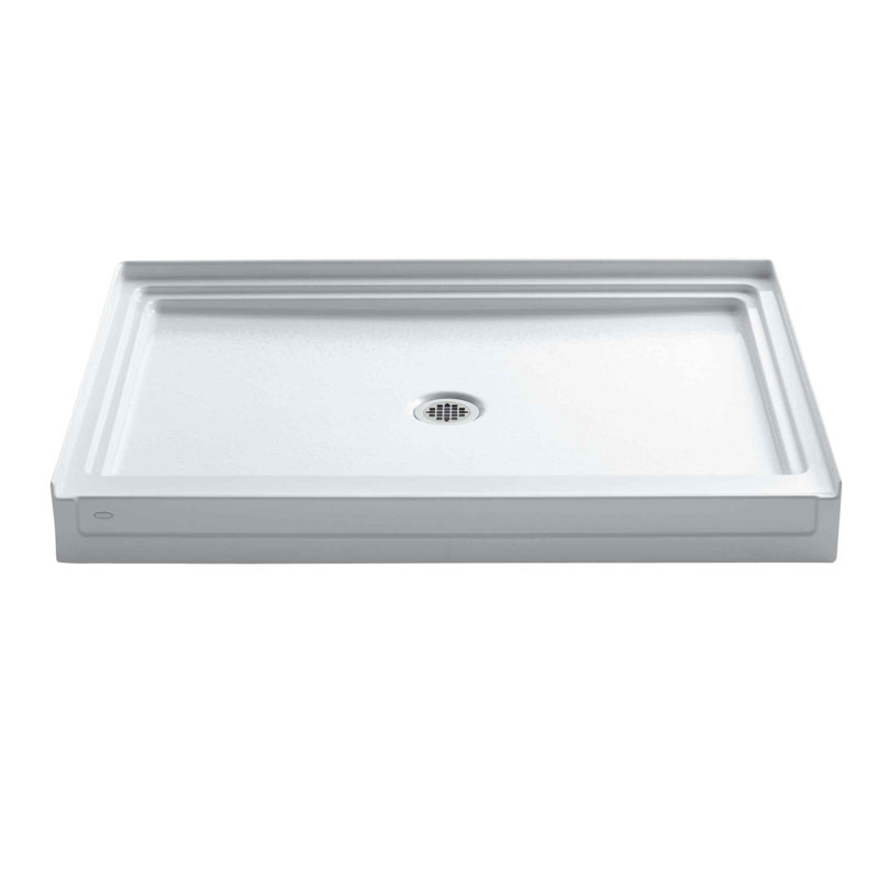 Tresham 48" x 36" Single Threshold Center Drain Shower Base, White