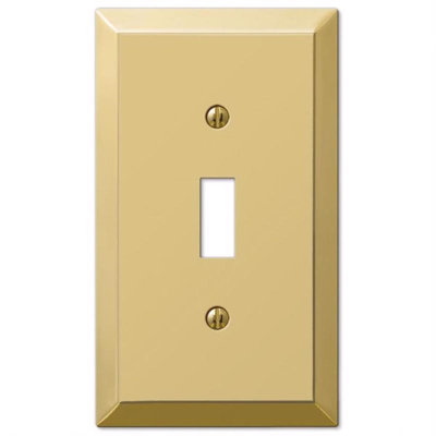 Amerelle Century Polished Bronze 1 gang Metal Toggle Wall Plate 1 pk