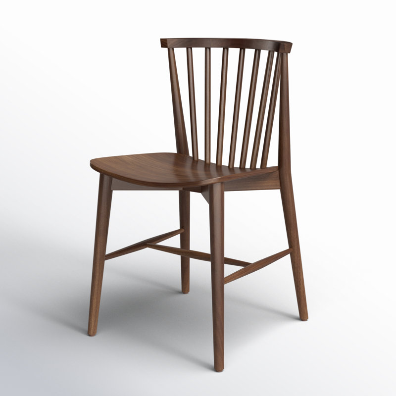 Ligna Mid-Century Modern Wood Dining Chair, Walnut