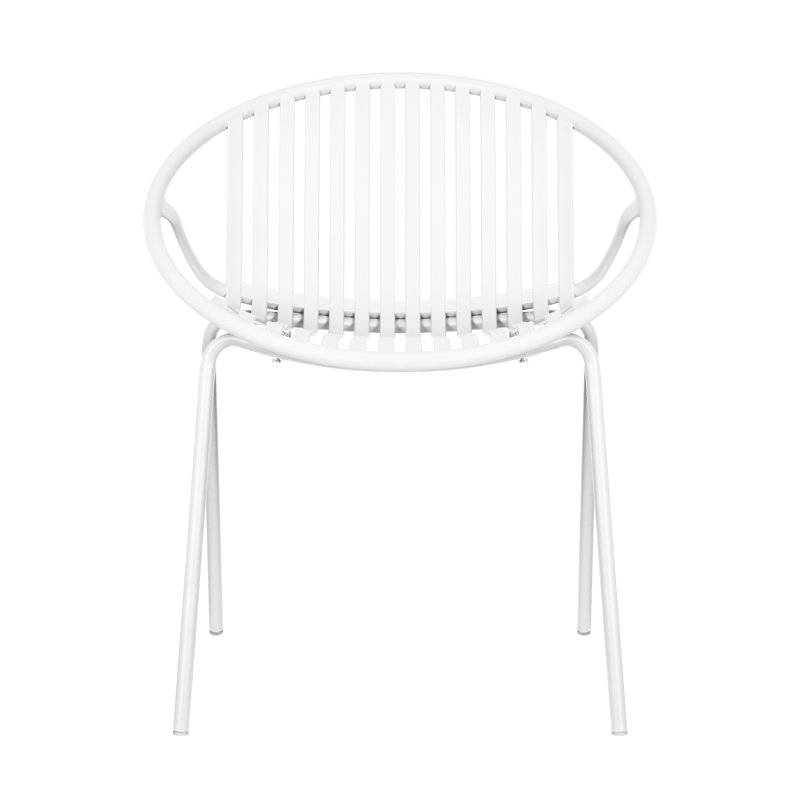 Chaises empilables ergonomiques en métal