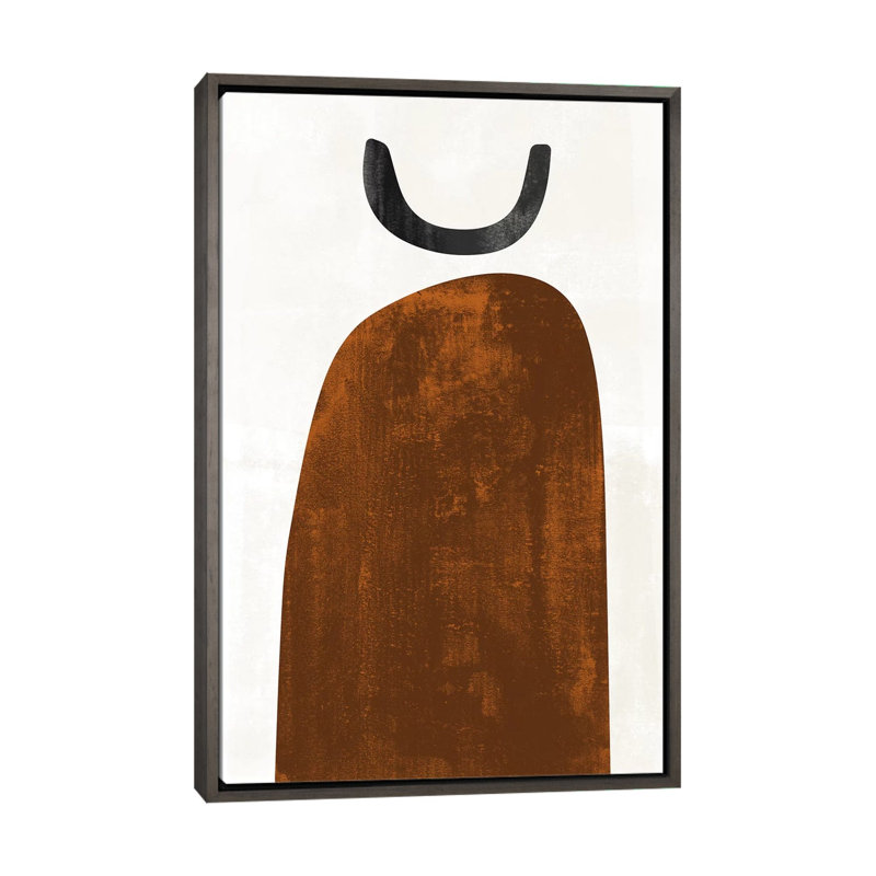 Abstraction de rouille-reproduction d’art, H 40 po x l 26 po x P 1,5 po, Cadre en bois rustique foncé, Pas de tapis