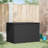 Outdoor Storage Box Black PE Rattan Powder-Coated Steel Outdoor Patio Storage Chest