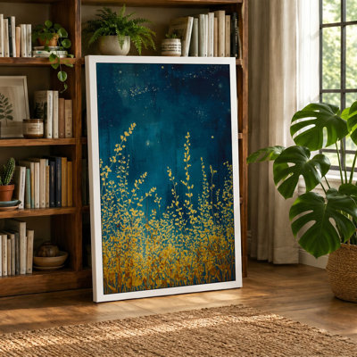 Golden Grasses Ascending Botanical - Wrapped Canvas