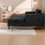 Comfortable Modern Sofas, Black Chenille, Versatile Chaise Lounge For Living Room