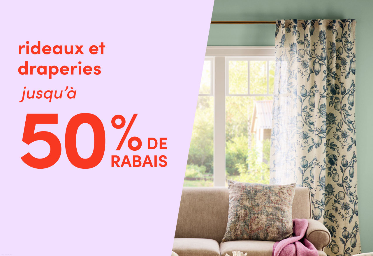 rideaux et draperies en solde