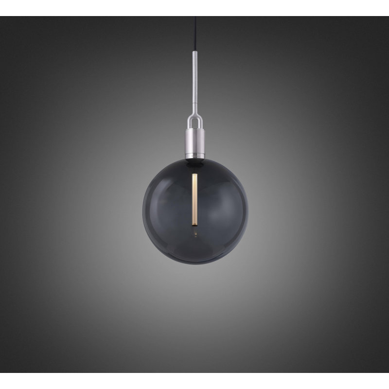1 - Light Pendant, Smoked, Steel
