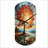 Orange Teal Maple Tree Majestic Maple - Cylinder Shape Decorative Orange Tree Maple Wall Clock-105568881