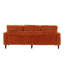 Canapé modulaire avec housse en chenille et porte-gobelets modulaires pratiques en tissu-1304191982