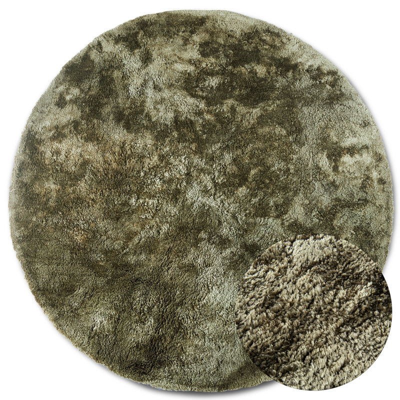 Cosy No Pattern And No Solid Colour Machine Tufted Area Rug, Round 160cm