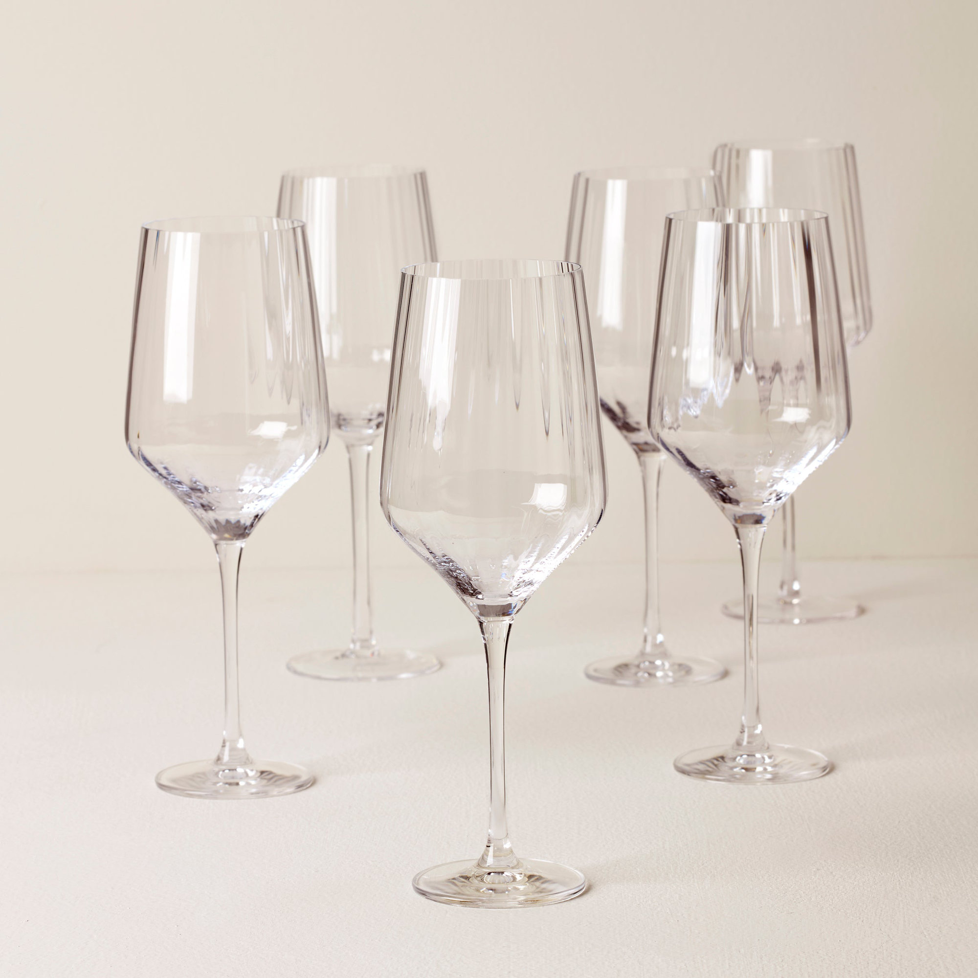 Tuscany Classics Angled Optic Wine Glasses, Set of 6 - Thumbnail 2