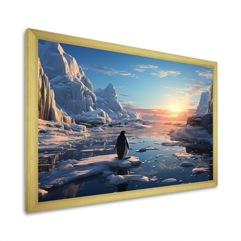 Pionniers des neiges, Cadre photo doré simple, H 16 po x l 32 po x P 1 po