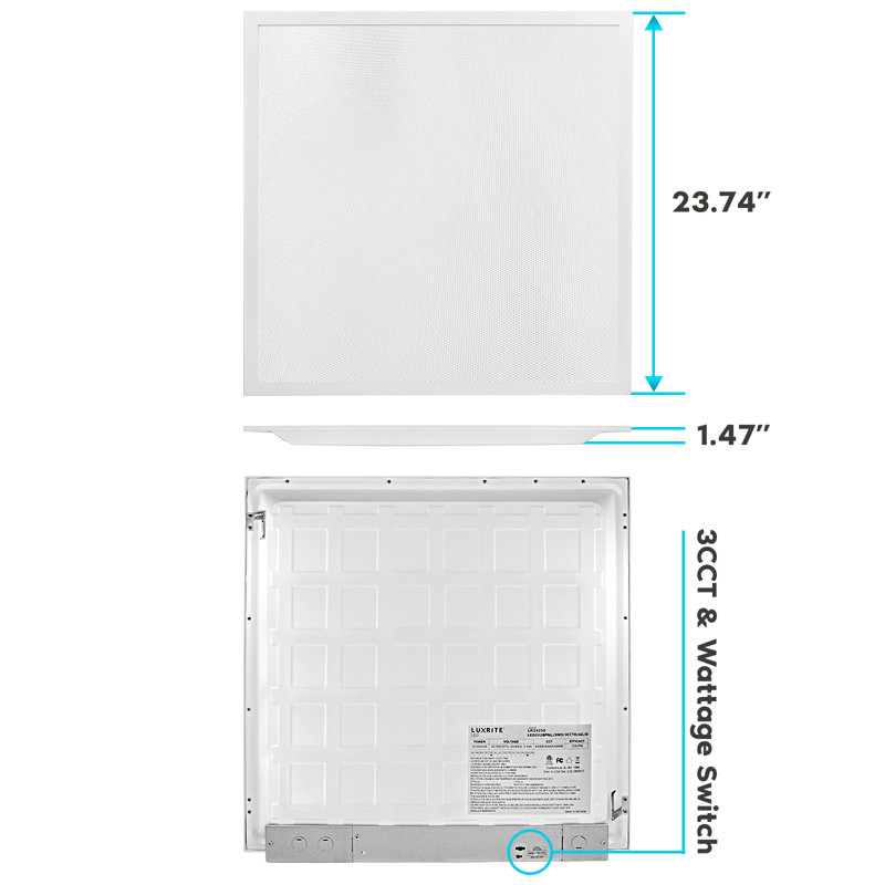 Éclairage à DEL à intensité variable 2 'x 2' CCT