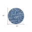 Tapis d'intérieur rond lavable floral 8 pi bleu marine et bleu clair