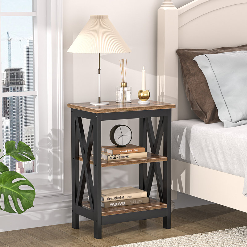 Ensemble de chambre à coucher 3 pièces Alsa, Marron, Simple