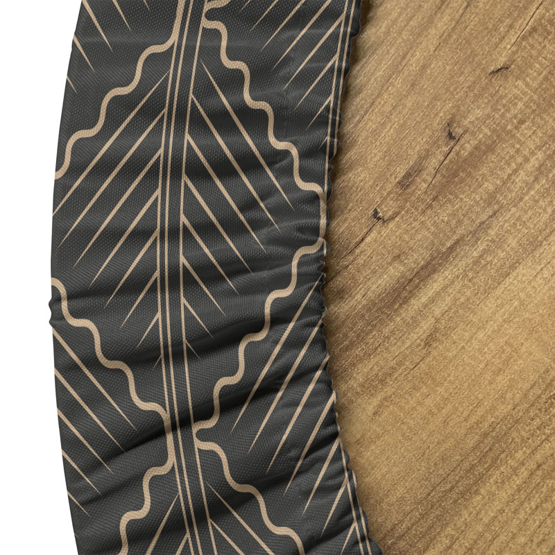 Ophelia & Co. Classical Fitted Round Tablecloth Diameter Dark Sepia Tan, 67.72" Round