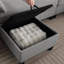 Canapé modulaire en chenille 85 pouces GRIS 85 po, canapé en forme de L avec repose-pieds avec rangement, combinaison pour le salon-1732893071