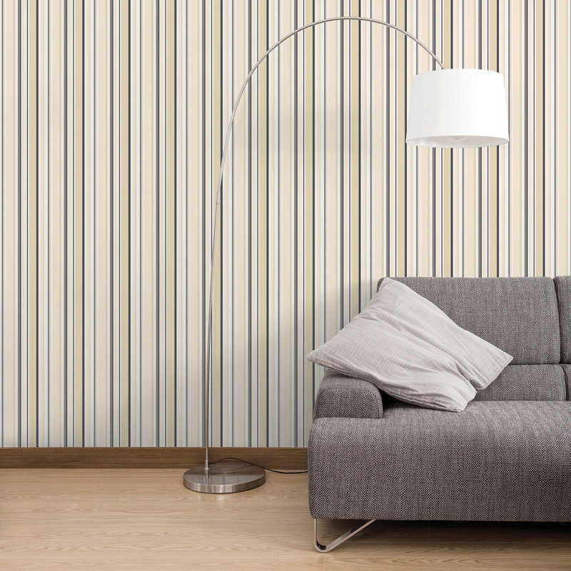 Dweck 10m x 52.8cm Matte Wallpaper Roll, Beige/Black