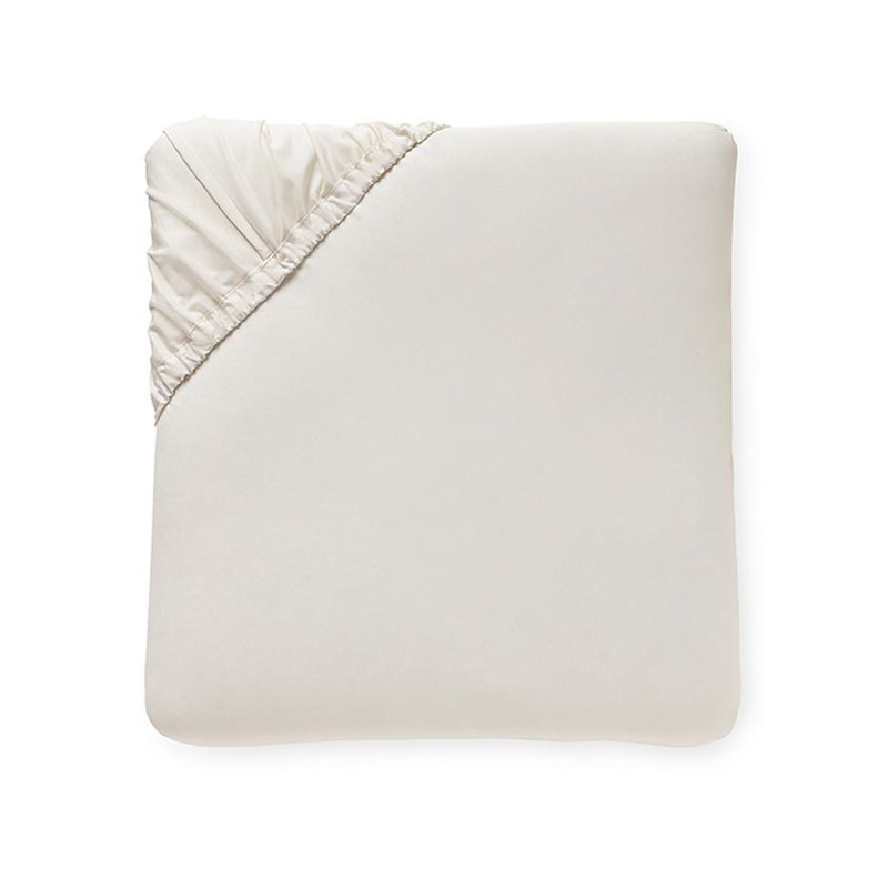 Finna Percale Fitted Sheet, Ivory, Twin Fitted Sheet
