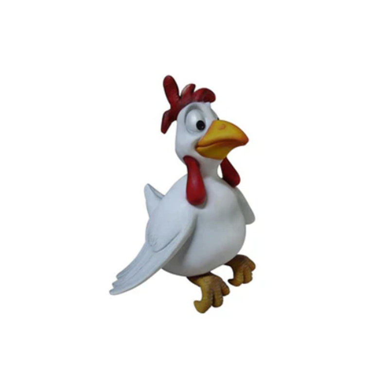 Drôle de statue de poulet comique