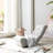 Ergonomic Lazy - Adjustable Back For Relax Gray Reclining Chair Dormitory, Multifunctional And Convenient Metal Frame