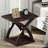 Modern End Table With Storage Shelf For Living Room (Espresso)-1744374436