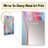 Transitional blue and pink shapes I - Transitional Shapes Wall Mirror, Modern Decorative Mirror, Printed Metal Art-1740634648