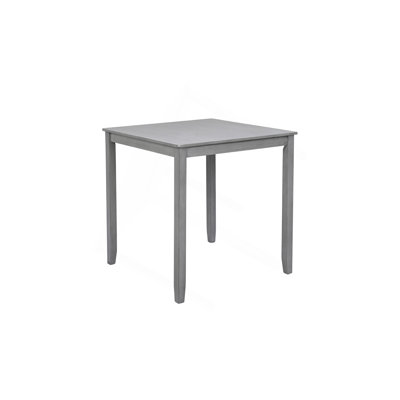 Wooden Dining Square Table, Kitchen Table For Small Space, 4 Person Counter Height Table, Gray,ONLY THE TABLE