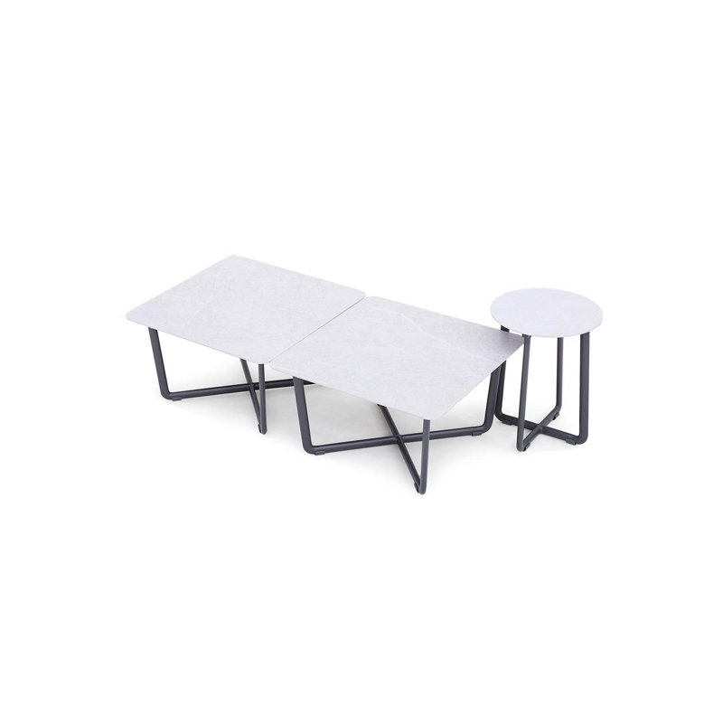 Rihanat Living Room Table Set, Anthracite