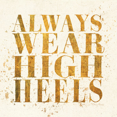 «Shoe Fetish Quotes II Light» par Emily Adams - Art textuel