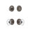 Grandeur Soleil Rosette Entry Set with Provence Crystal Knob in Antique Pewter