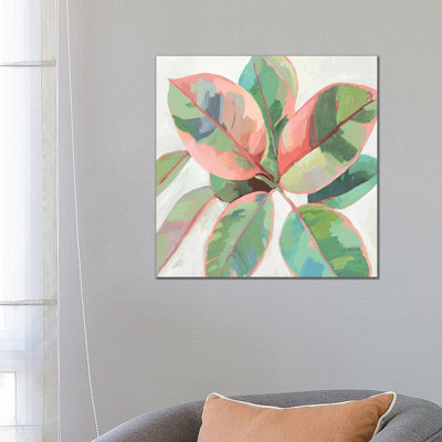 Pink Ficus II by Asia Jensen - Painting on Canvas