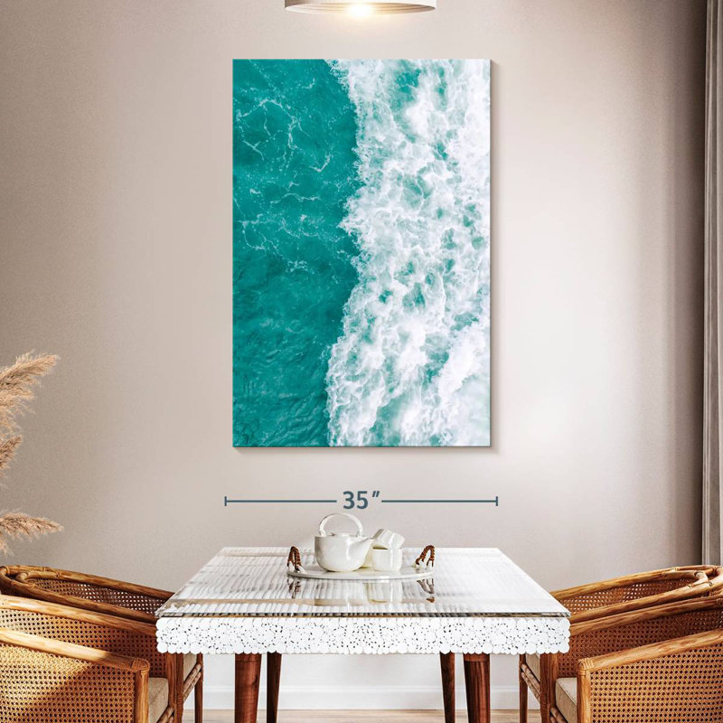 Gillard Summer Tide - vague turquoise, H 51 po x l 34 po