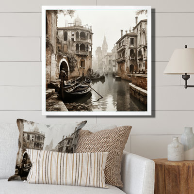 «Beige Canal», impression sur toile ardoise II