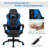 Gymax Adjustable Reclining Ergonomic Faux Leather Swiveling PC & Racing Game Chair with Footrest-62268505