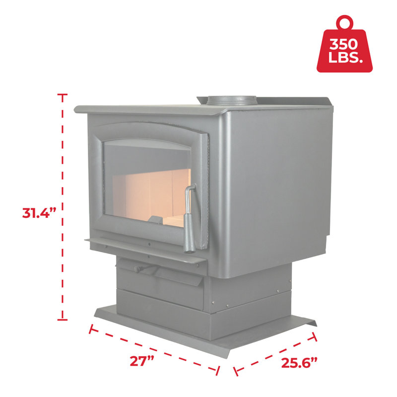 Poêle à bois Ashley Hearth AW2520E-P de 2 500 pi² avec pattes et socle